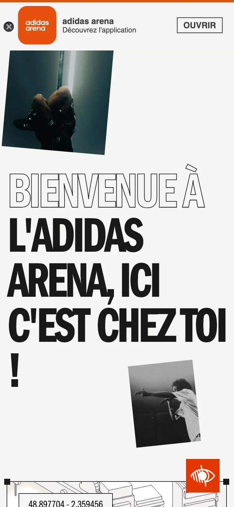 Adidas Arena, phone capture