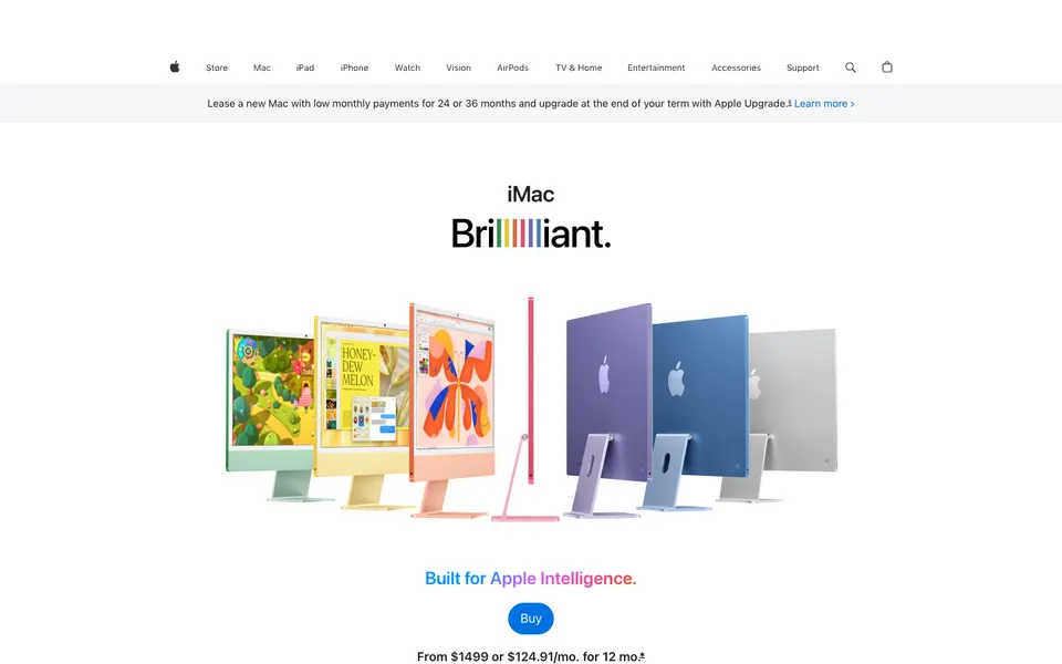 Apple iMac, First view at 1440 px