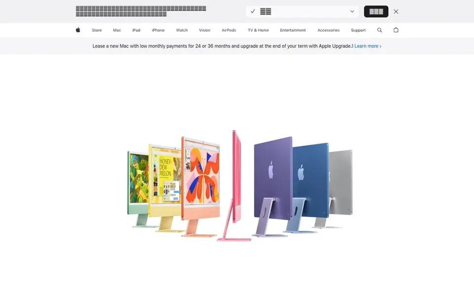 Apple iMac: Native scroll, scrubbed · 600–750 ms
