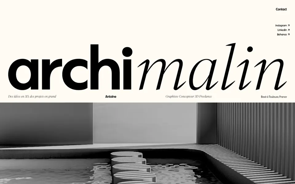 Archi-malin studio, First view at 1440 px
