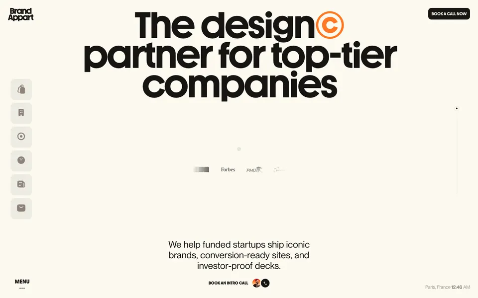 Brand Appart, First view at 1440 px