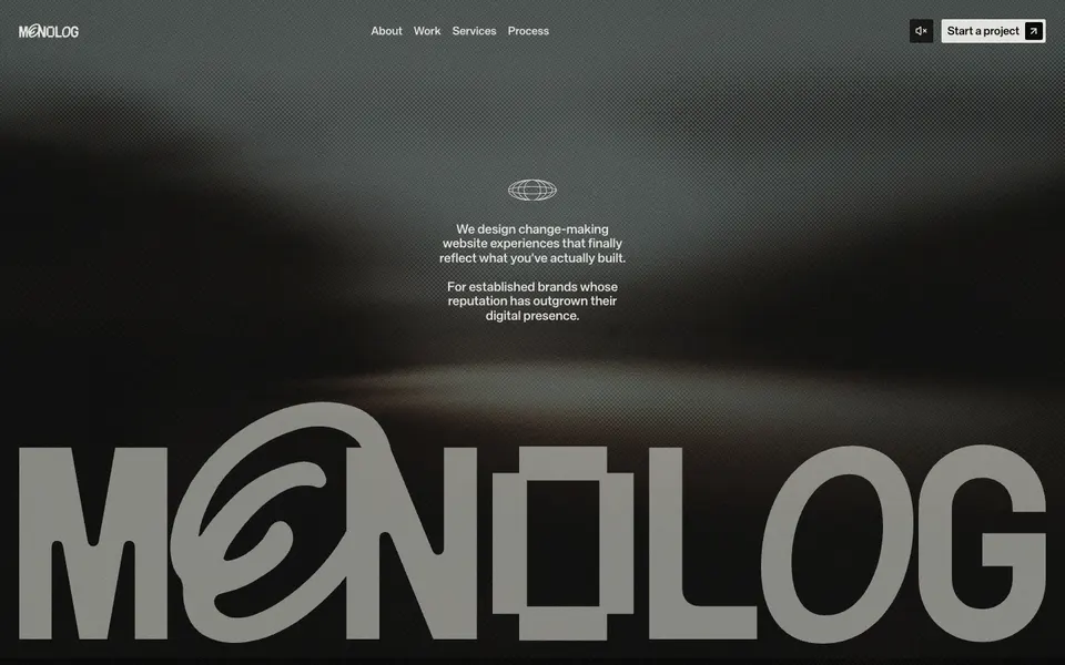 Monolog, First view at 1440 px