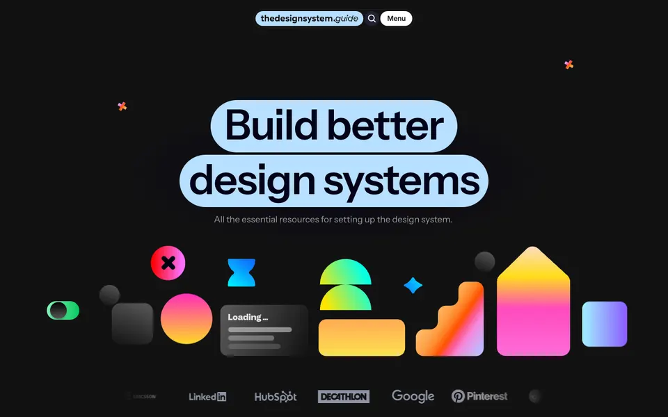 The Design System Guide, First view at 1440 px