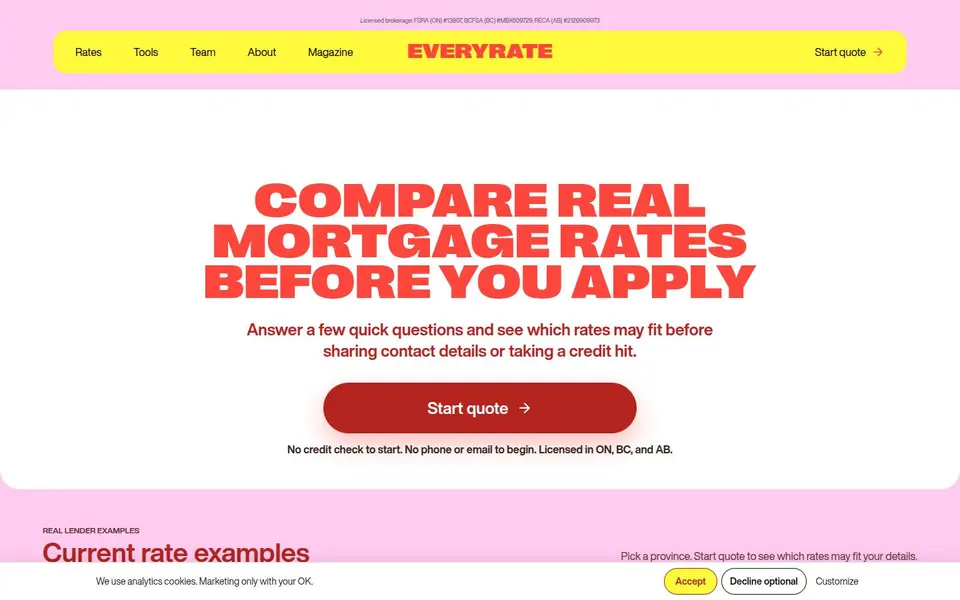 Everyrate: Native scroll, pinned