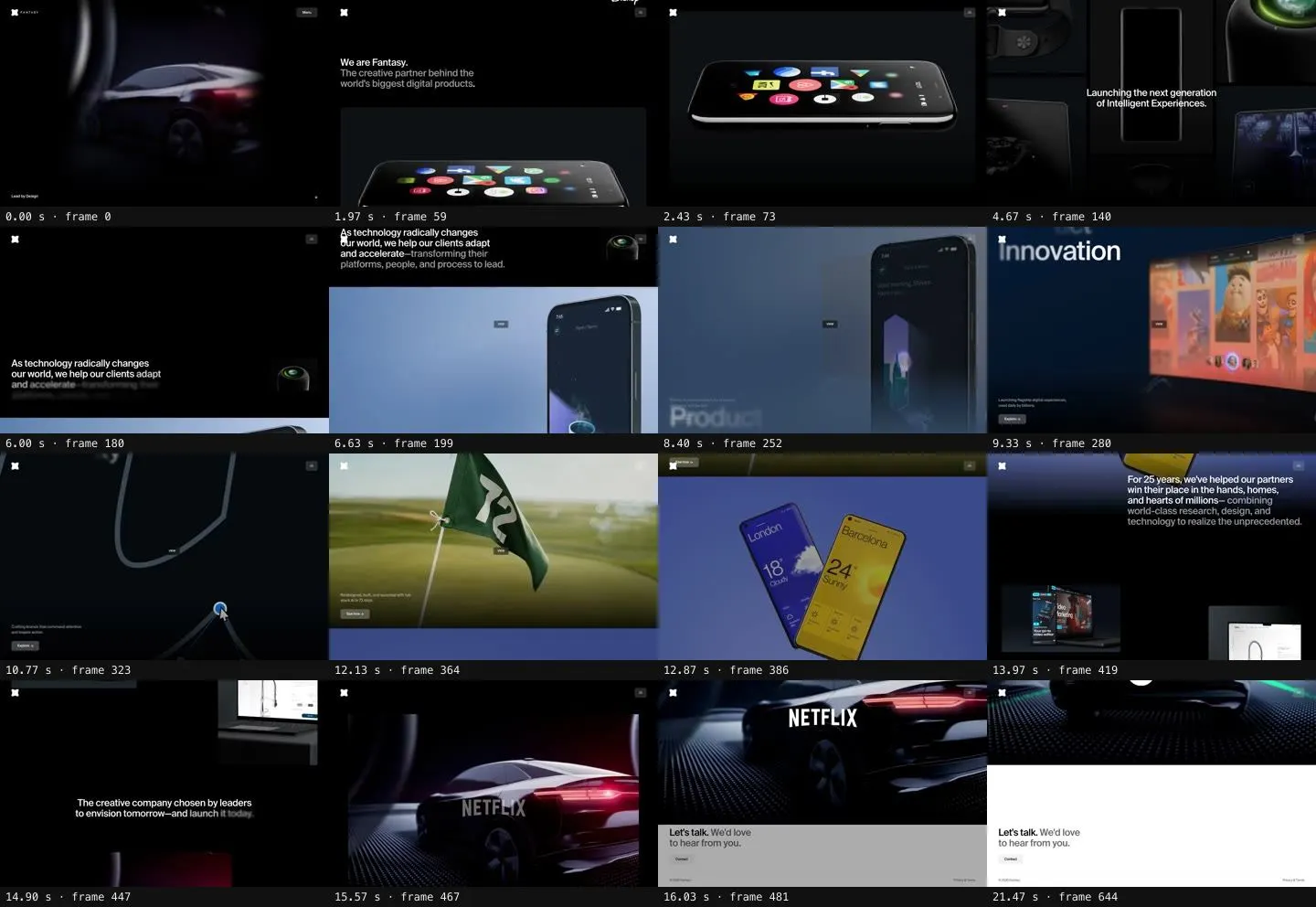 Fantasy, Scroll key frames at 1440 px