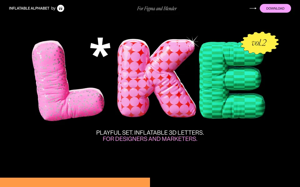 Inflatable Alphabet vol.2, First view at 1440 px