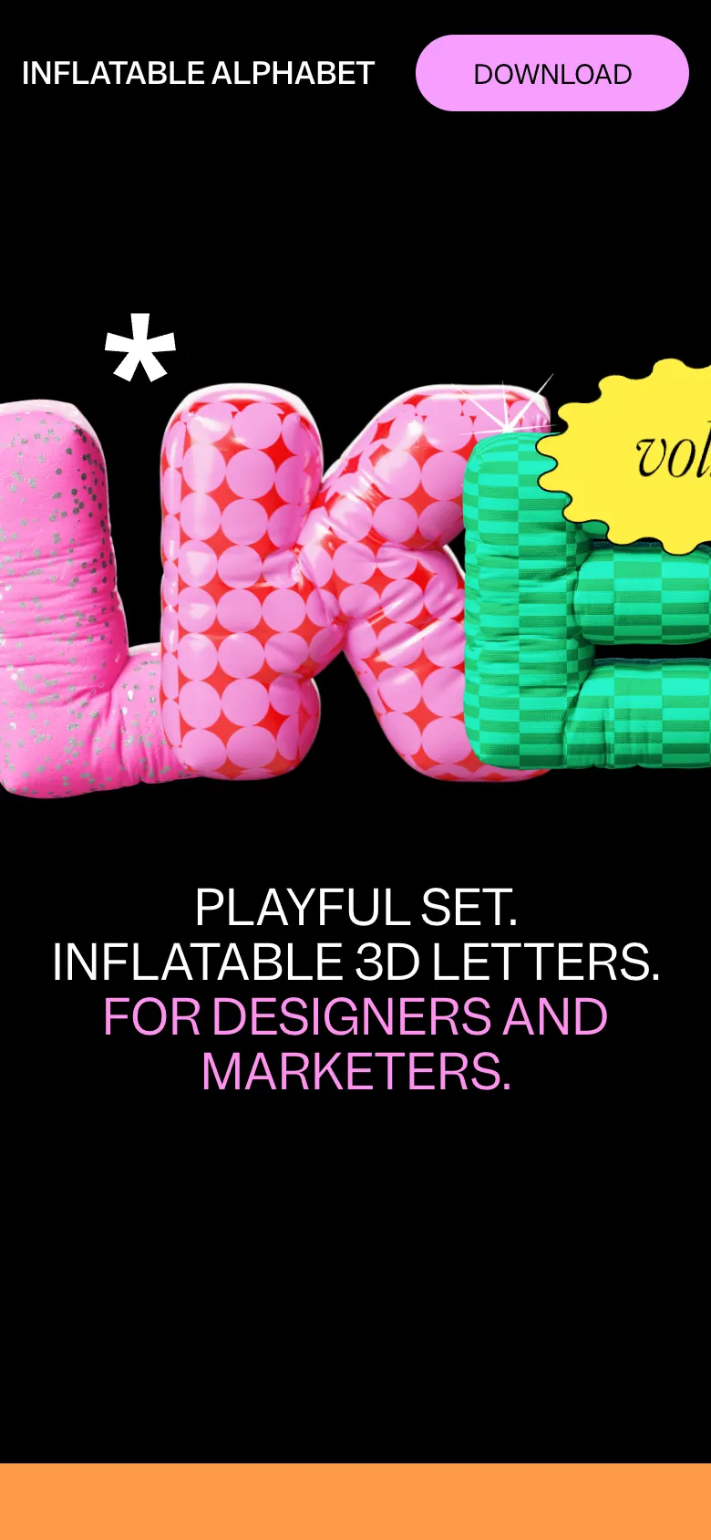 Inflatable Alphabet vol.2, phone capture