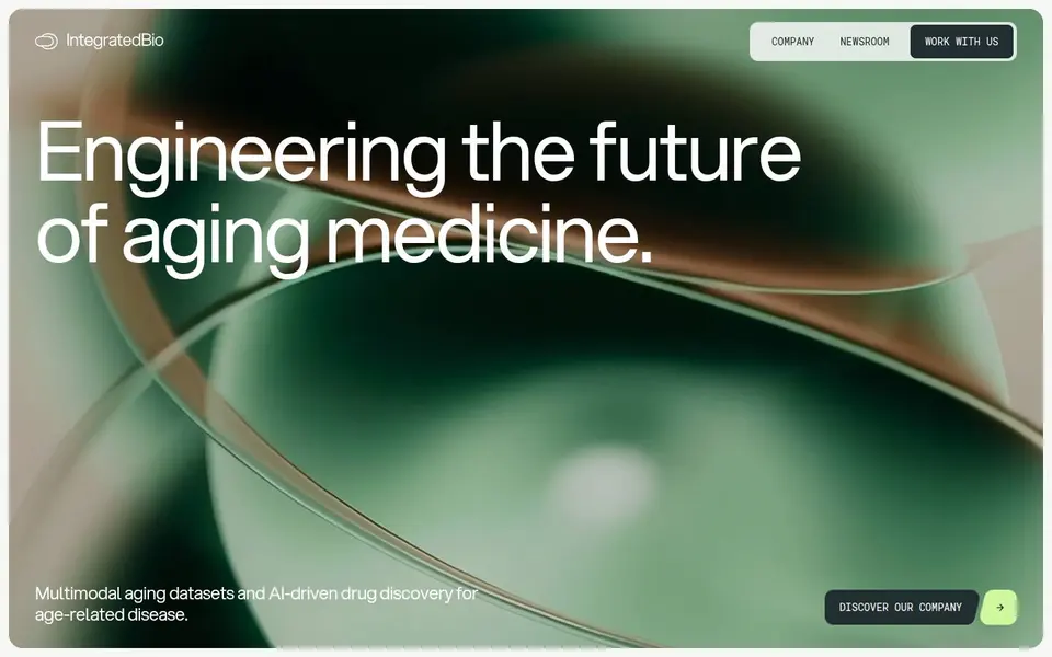 Integrated Biosciences: Smooth scroll · lerp 0.097 · 95 % caught up in 520 ms