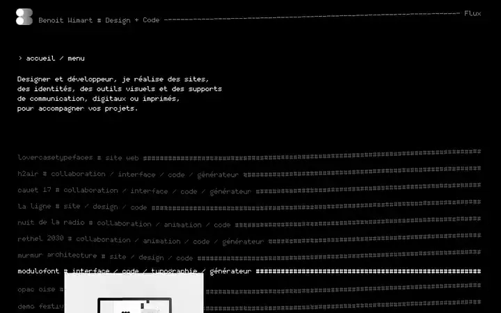 Benoit Wimart, Scroll, 1440 px, 3 s, poster