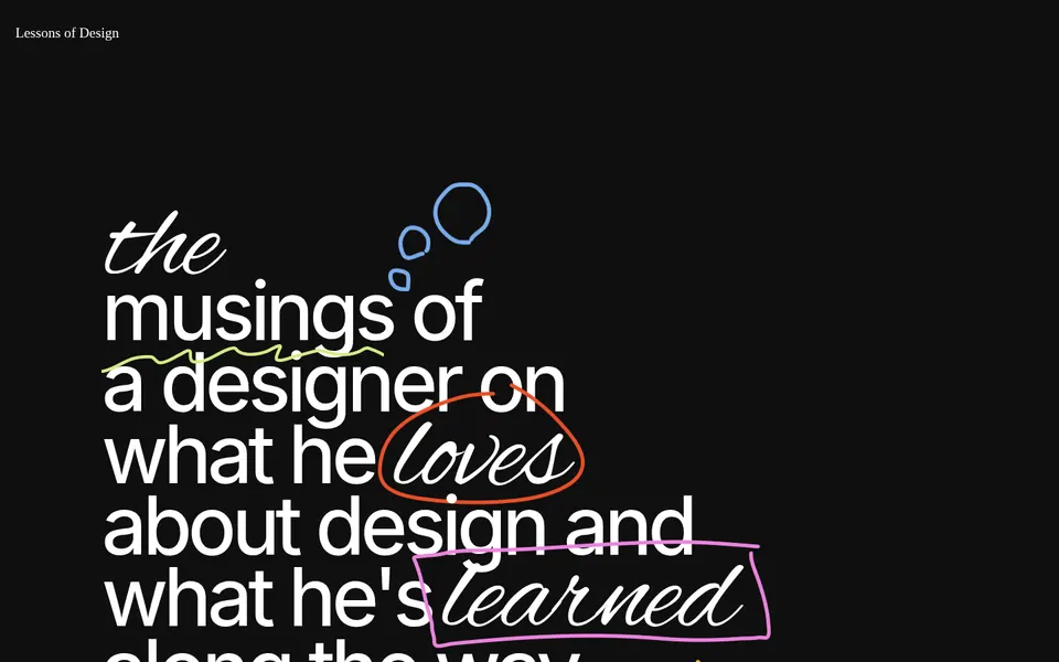 Lessons of Design: Readymag's own scroll moves a long single page