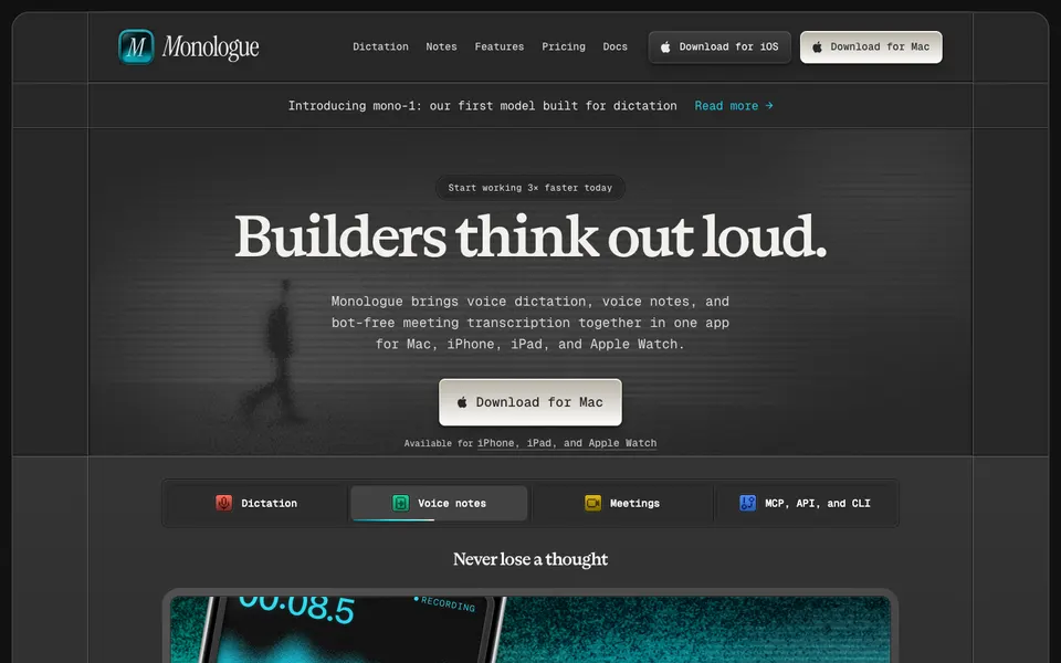 Monologue, First view at 1440 px