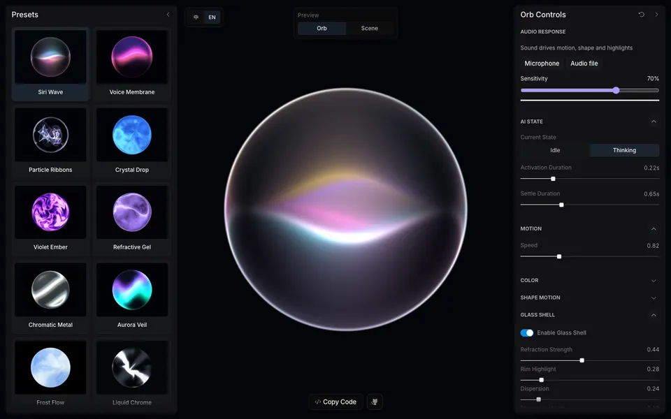 Liquid Orb, First view at 1440 px