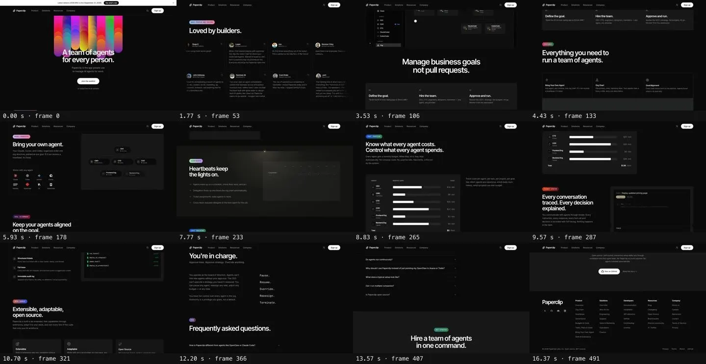 Paperclip, Scroll key frames at 1440 px
