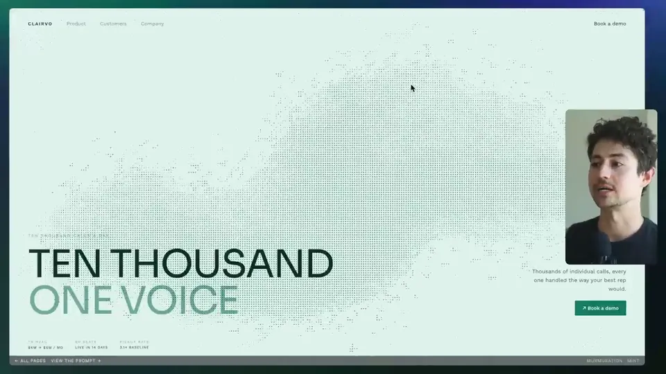 The Viral $1 Website Effect That Looks Like $10K at 0:22: Murmuration · mint